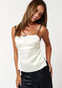 OPEN BACK SATIN TANK TOP