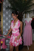 MALIBU PINK HALTER MINI DRESS