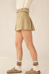 ARMY GREEN SUEDE BELTED SKORT