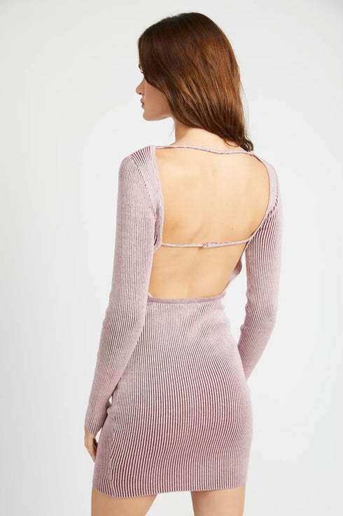 SUPER TIGHT FIT MINI DRESS W OPEN BACK DETAIL