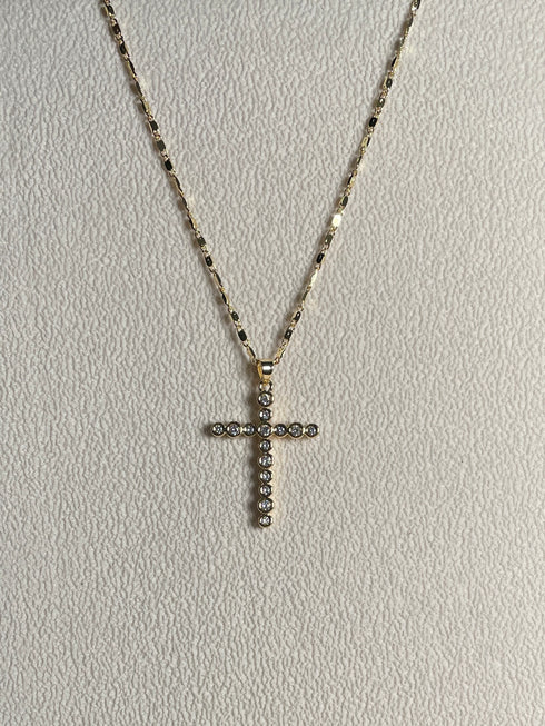 BEZEL CROSS NECKLACE