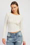 BOAT NECK LACE TOP