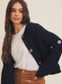 BUTTON-DOWN CHUNKY SWEATER CARDIGAN