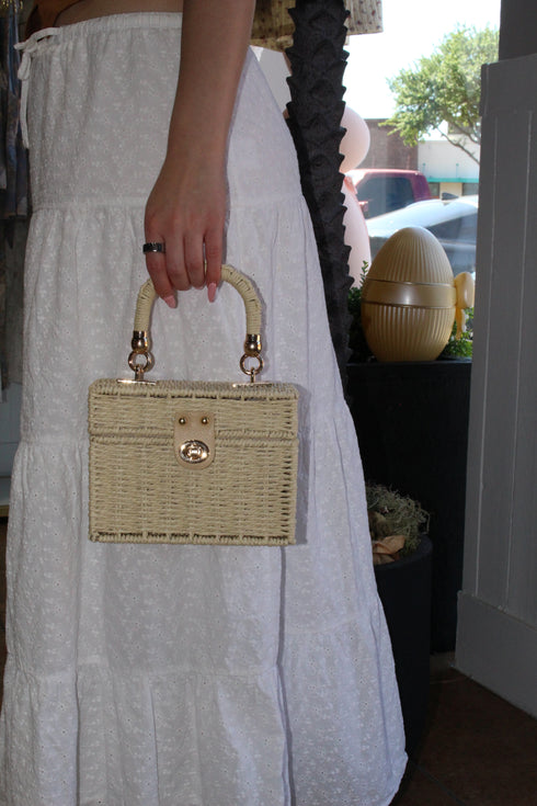 GOLDEN COAST WOVEN HANDBAG