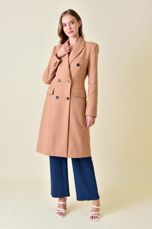 CAMEL BLAZER COAT