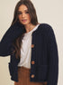 BUTTON-DOWN CHUNKY SWEATER CARDIGAN