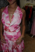 MALIBU PINK HALTER MINI DRESS