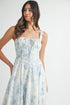 WHISPER BLOOM SMOCKED MIDI DRESS