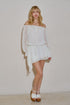 IVORY BREEZE OFF-SHOULDER DRESS