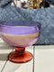 6 OZ PURPLE & PINK GLASS GOBLET