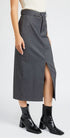 GREY STRIPE LONG SKIRT