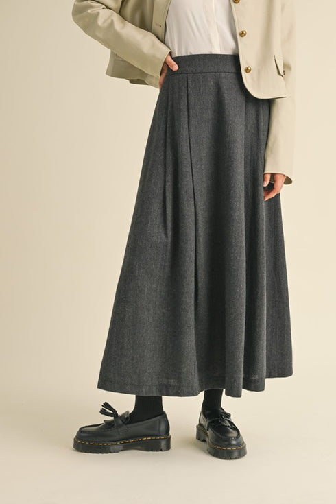 LONG WOOL SKIRT