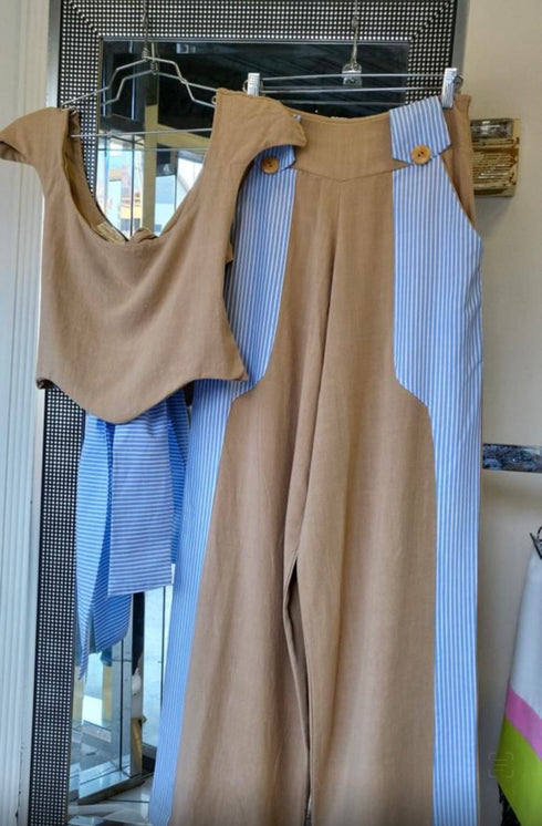 LINEN PANTS AND TOP SET