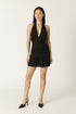 MIDNIGHT ROMANCE HALTER DRESS