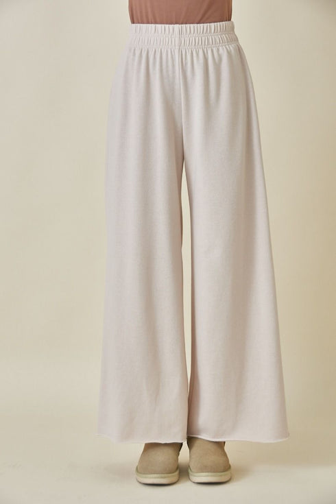 BEIGE WIDE LEG PANTS