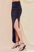 BLACK MIDI RUCH SKIRT