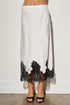 MIDNIGHT LACE SATIN MIDI SKIRT