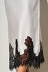 MIDNIGHT LACE SATIN MIDI SKIRT