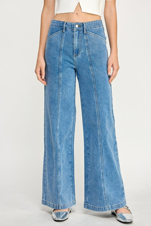 CITY CHIC WIDE LEG JEANS