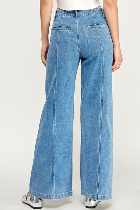 CITY CHIC WIDE LEG JEANS