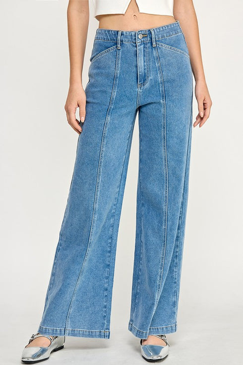 CITY CHIC WIDE LEG JEANS