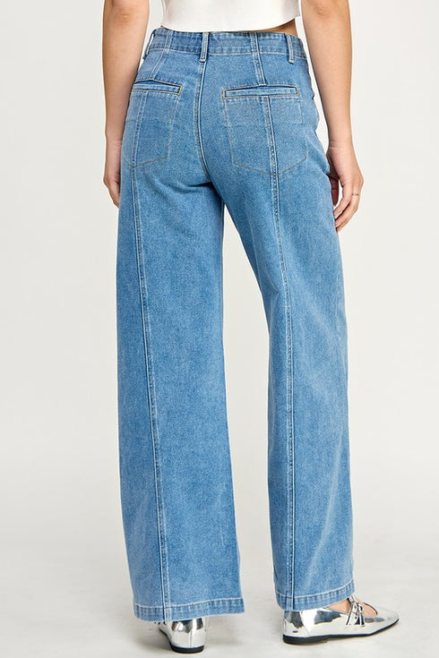 CITY CHIC WIDE LEG JEANS