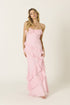 BLUSH CASCADE MAXI DRESS