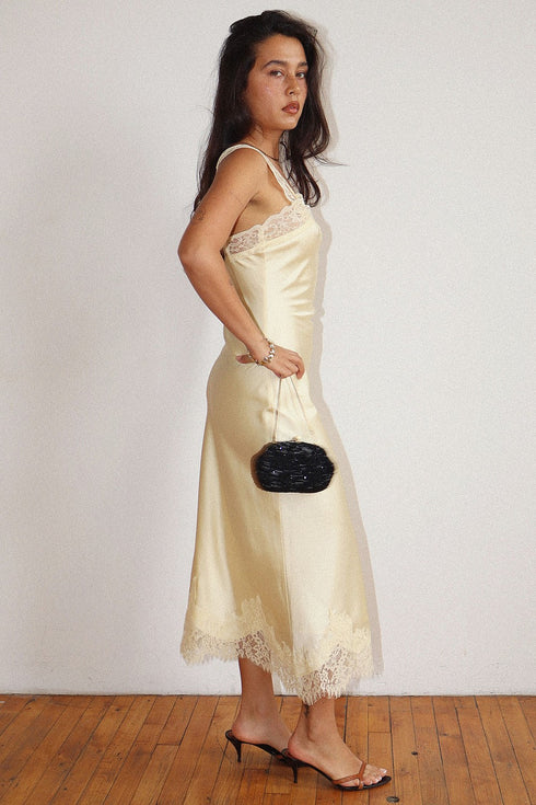 CHAMPAGNE ROMANCE MIDI DRESS