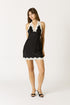 MIDNIGHT ROMANCE LACE MINI DRESS