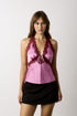 BERRY KISS LACE HALTER TOP