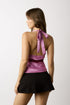 BERRY KISS LACE HALTER TOP
