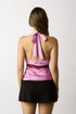 BERRY KISS LACE HALTER TOP
