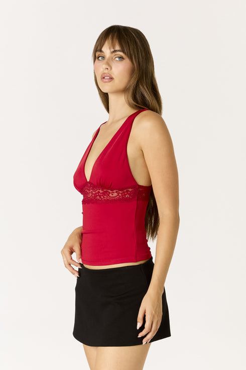 SCARLET ROMANCE LACE TOP