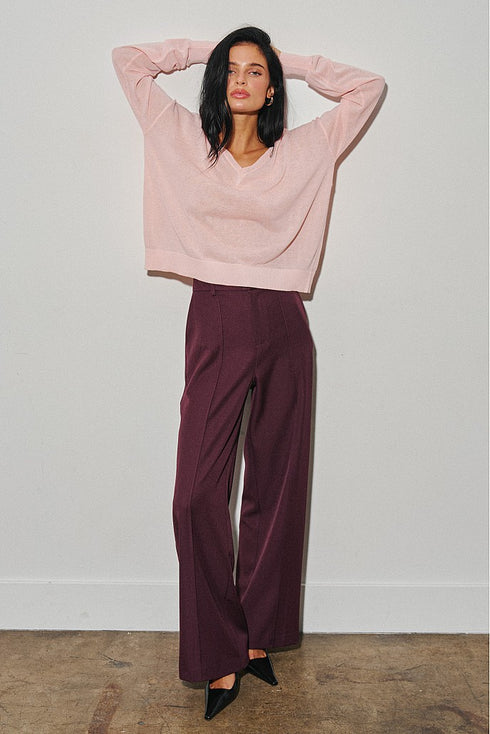 MERLOT MUSE WIDE-LEG PANTS