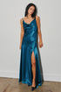 MIDNIGHT LAGOON SATIN MAXI DRESS