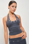 NAUTICAL MUSE HALTER TOP