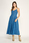 PRAIRIE CHARM DENIM MIDI DRESS