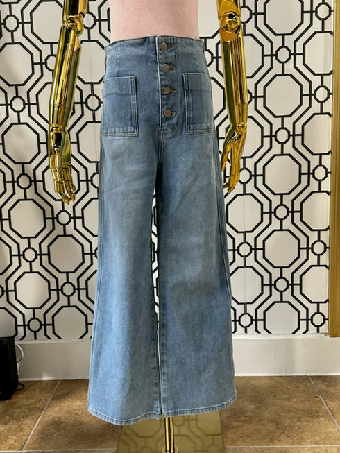 HIGH WAIST DOUBLE POCKET