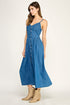 PRAIRIE CHARM DENIM MIDI DRESS
