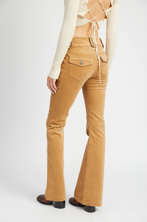 LOW RISE KHAKI W BELT PANT