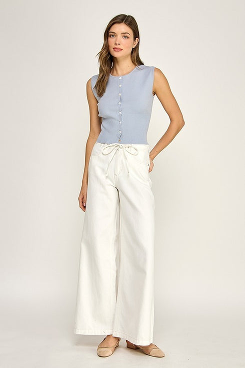 SKYLINE BUTTON KNIT TOP