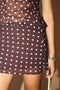 DOT BROWN DARLING MINI SKIRT