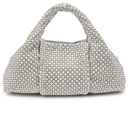 RENATA PEARL SILVER EVENING BAG
