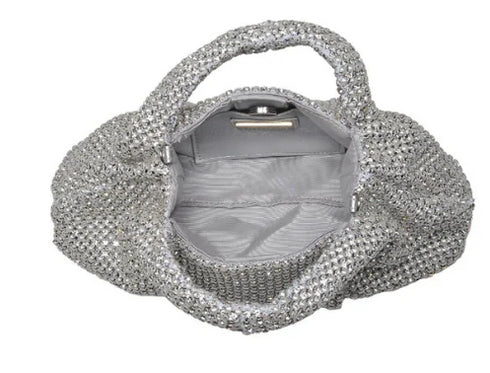 RENATA PEARL SILVER EVENING BAG
