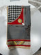 RED/BLACK/WHITE SQUARE SHORT SCARF