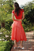 SUNSET MESH MIDI SKIRT