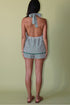 SANTORINI STRIPE HALTER ROMPER