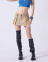 PLEATED LOW RISE MICRO MINI SKIRT