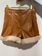 CAMEL/BEIGE FEATHER SHORTS