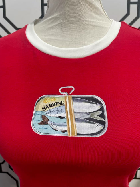 RED SARDINE CAMI TOP